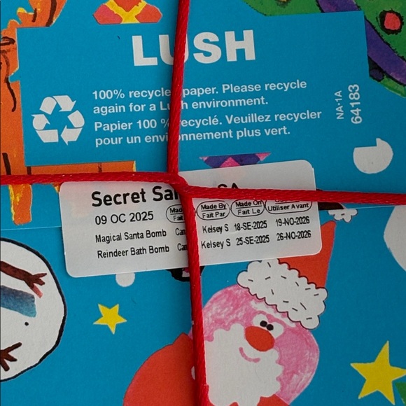 LUSH Secret Santa Bath Bomb Gift Set, Holiday Self Care Pampering Spa Vegan - Picture 6 of 12